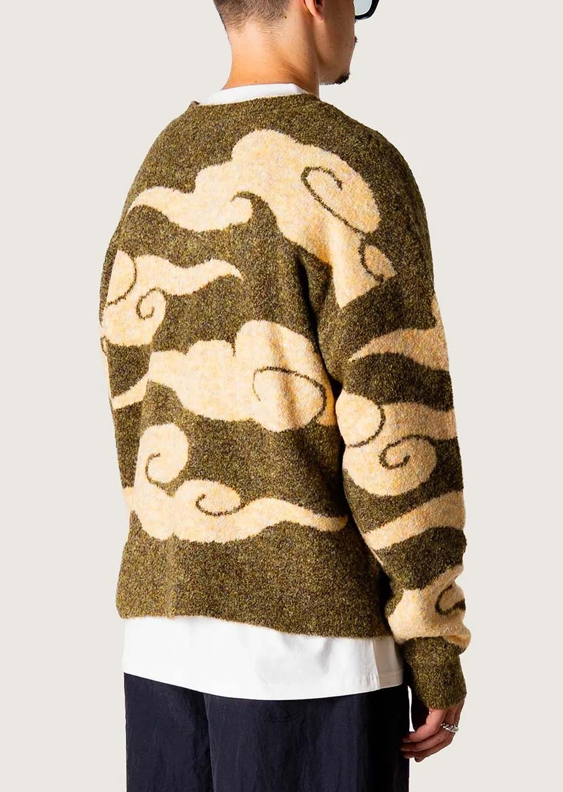 Woodbird Men's Kurt Cloud Crew Longsleeve Dark Green