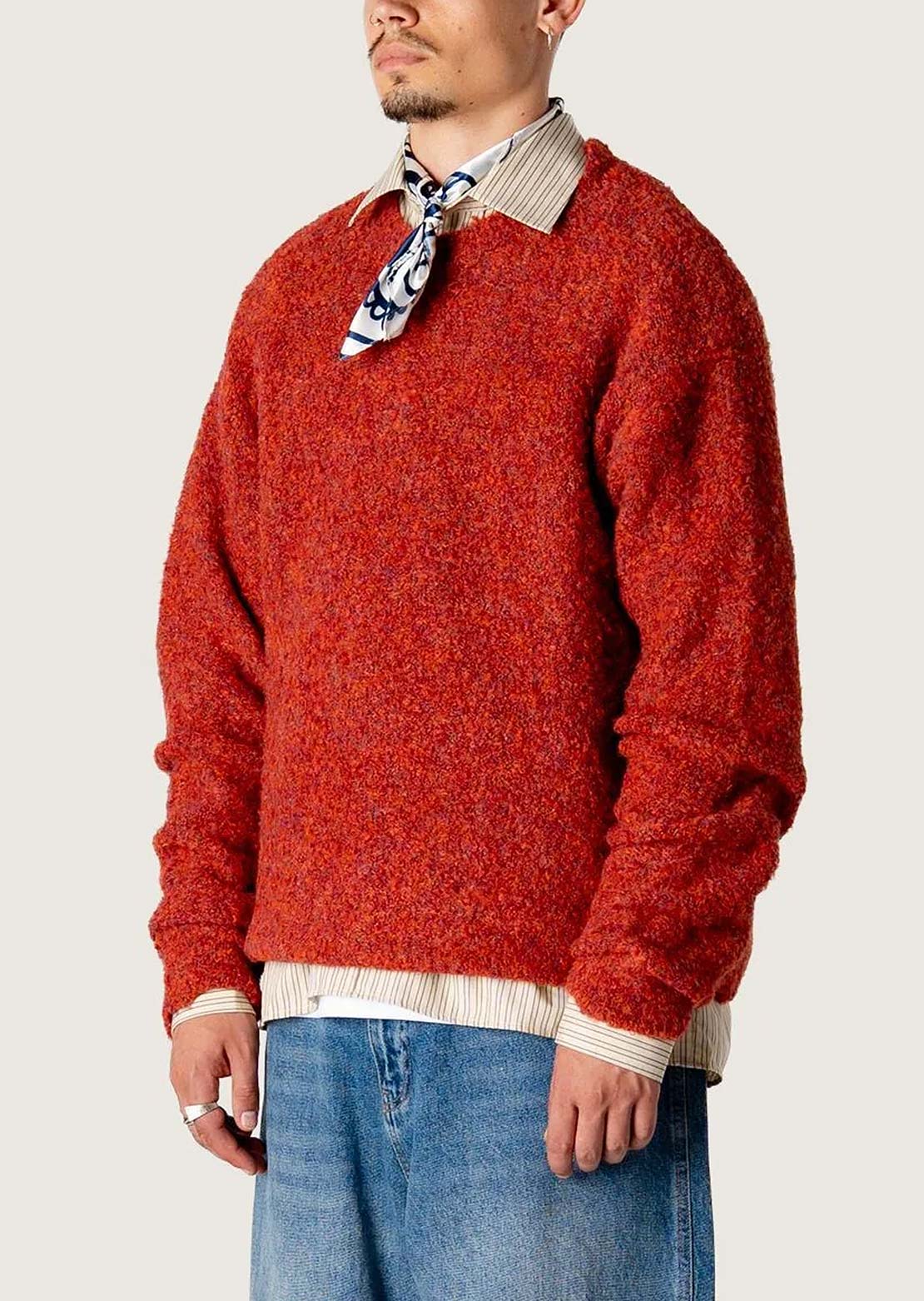 Woodbird Men's Kurt Loop Crew Longsleeve Dark Red