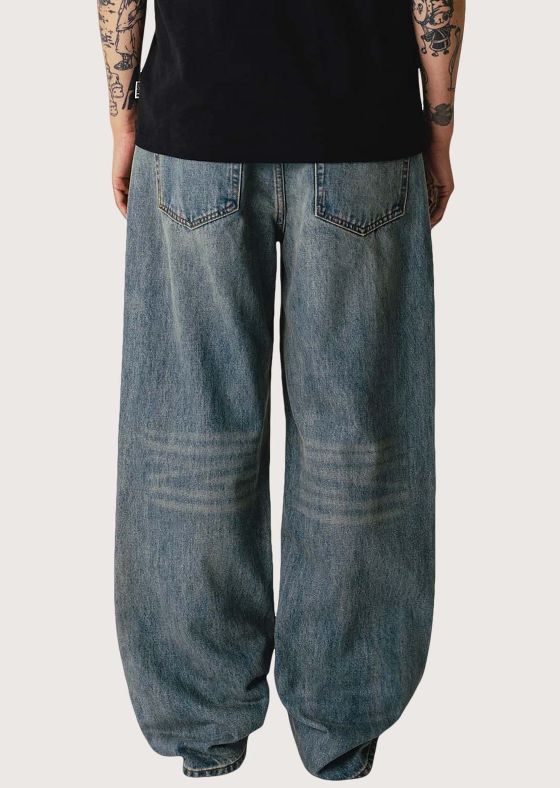Woodbird Men's Leroy Vintage Jeans Washed Mid Blue