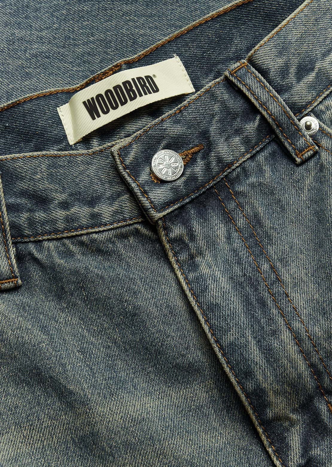 Woodbird Men's Leroy Vintage Jeans Washed Mid Blue