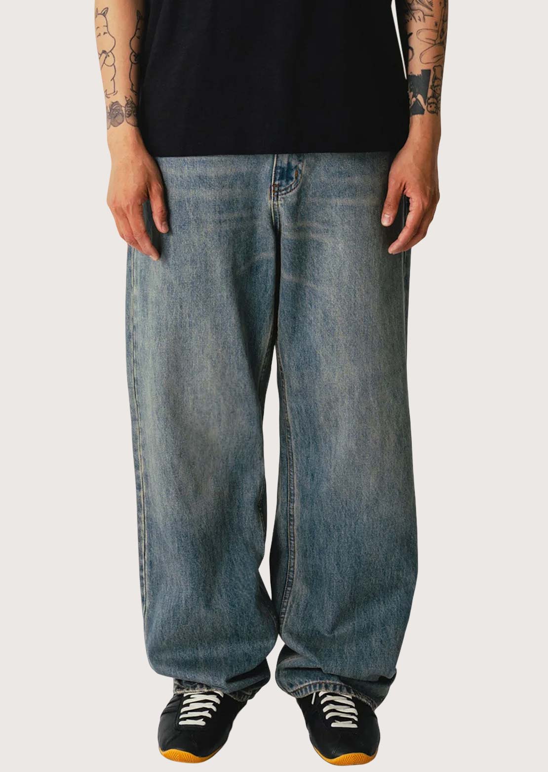 Woodbird Men's Leroy Vintage Jeans Washed Mid Blue