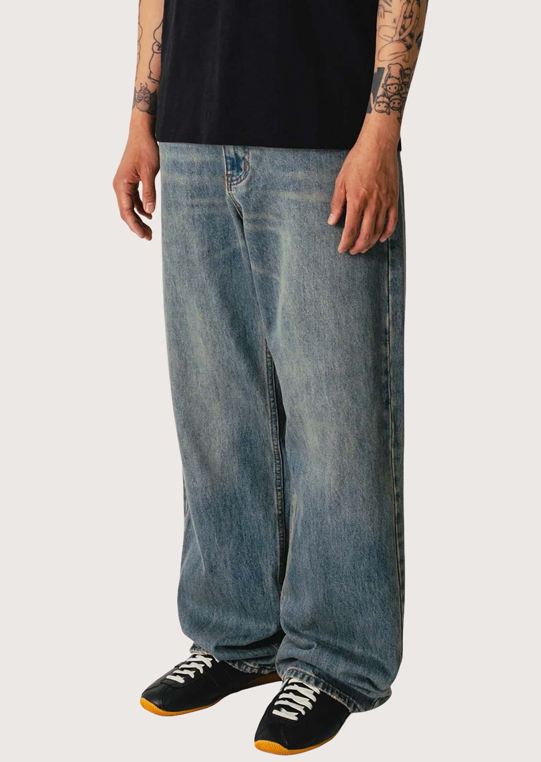 Woodbird Men's Leroy Vintage Jeans Washed Mid Blue