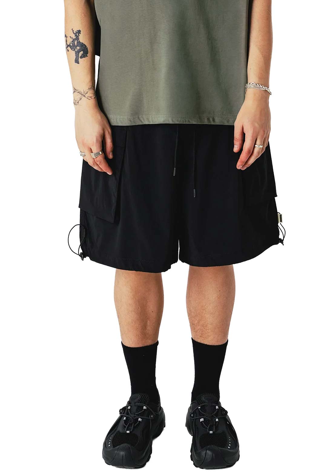 Woodbird Men's Smoul Tech Cargo Shorts Black