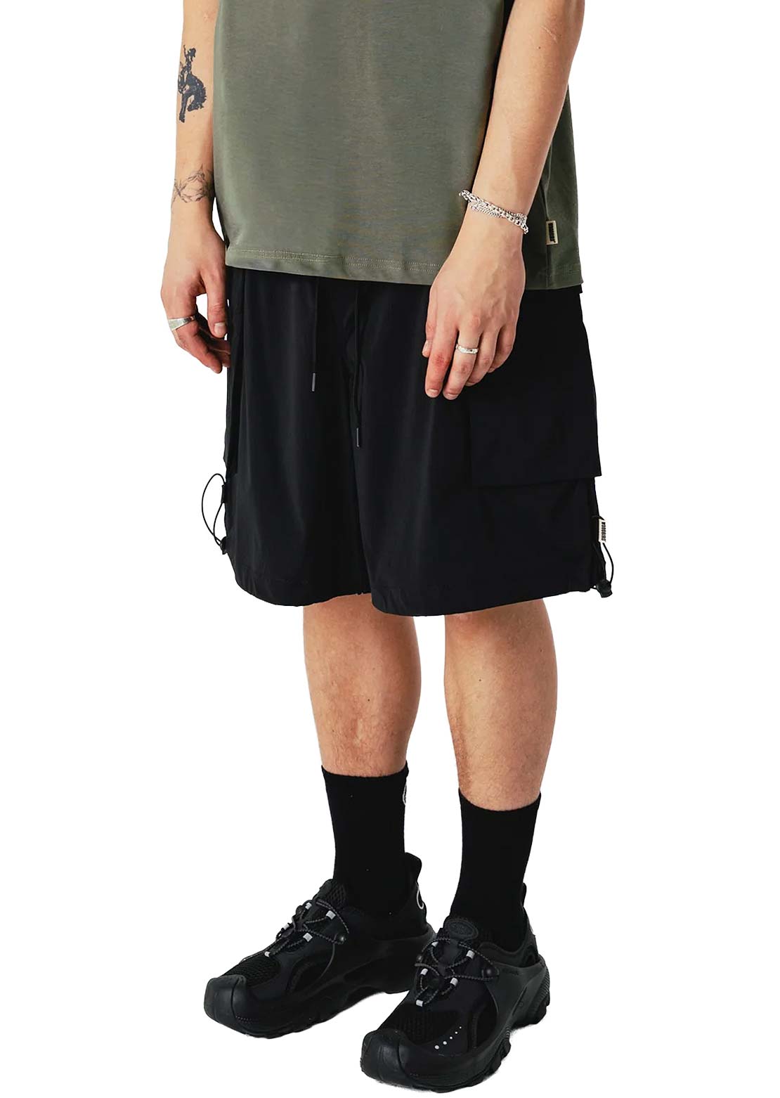 Woodbird Men's Smoul Tech Cargo Shorts Black