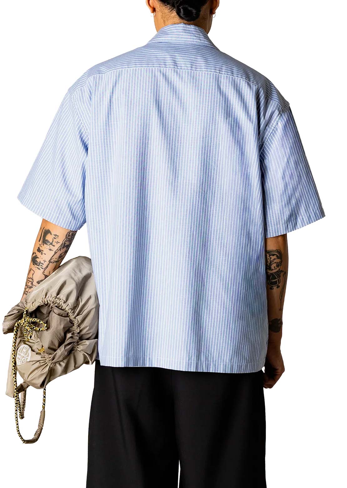 Woodbird Men's Wang Oxford Flower Button Up Shirt Light Blue