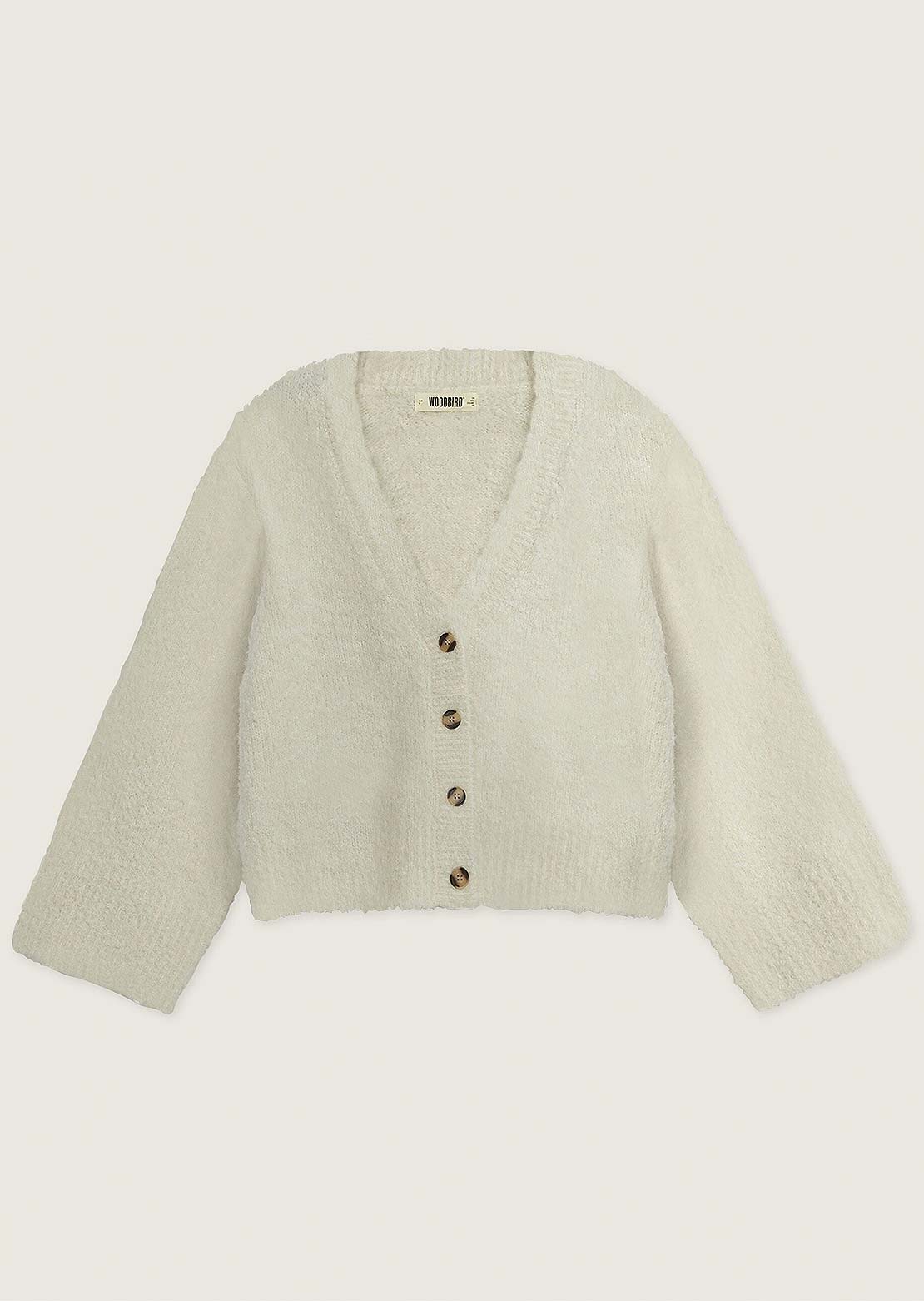 Woodbird Women's Ea Teddy Cardigan Off White