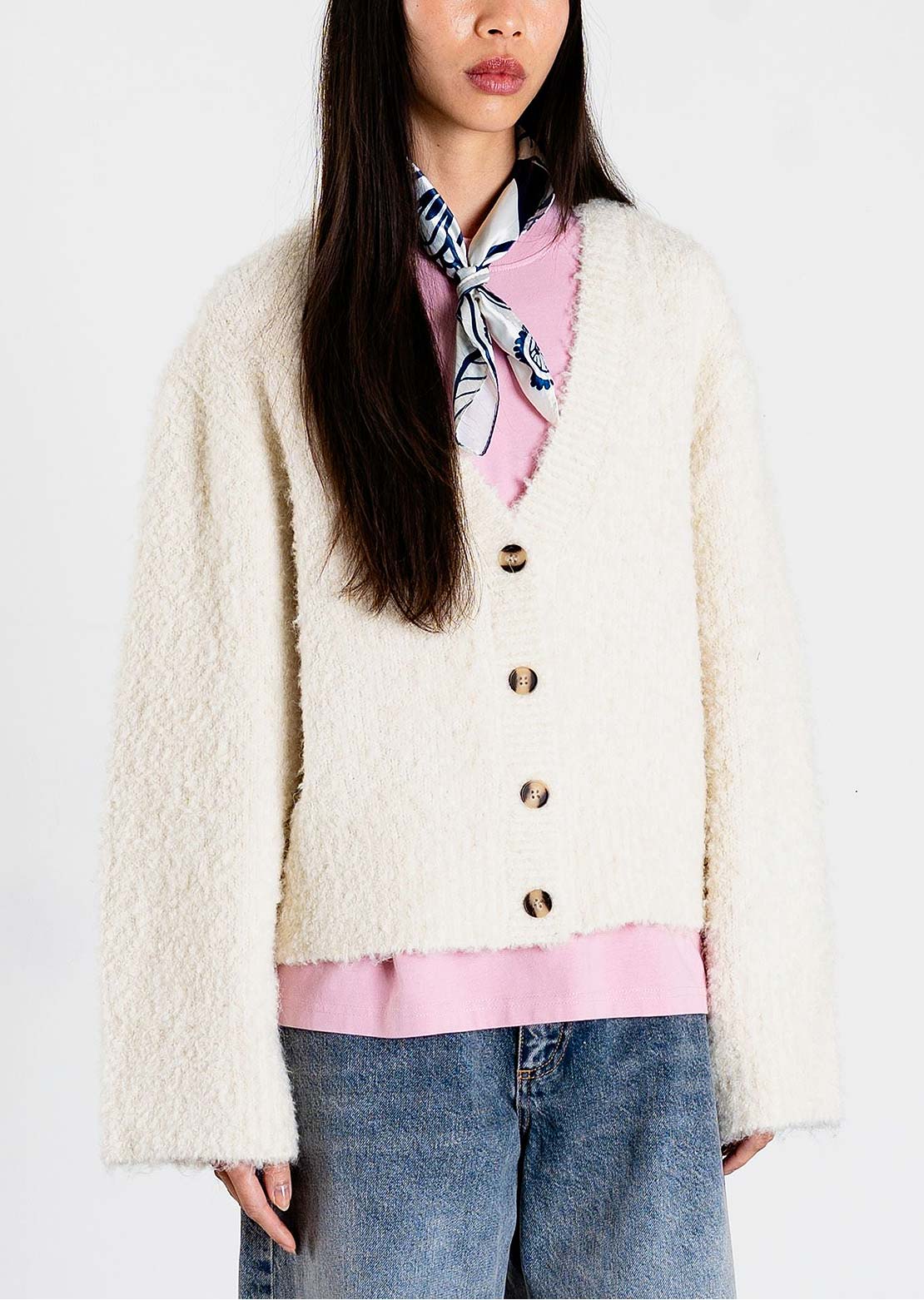 Woodbird Women's Ea Teddy Cardigan Off White