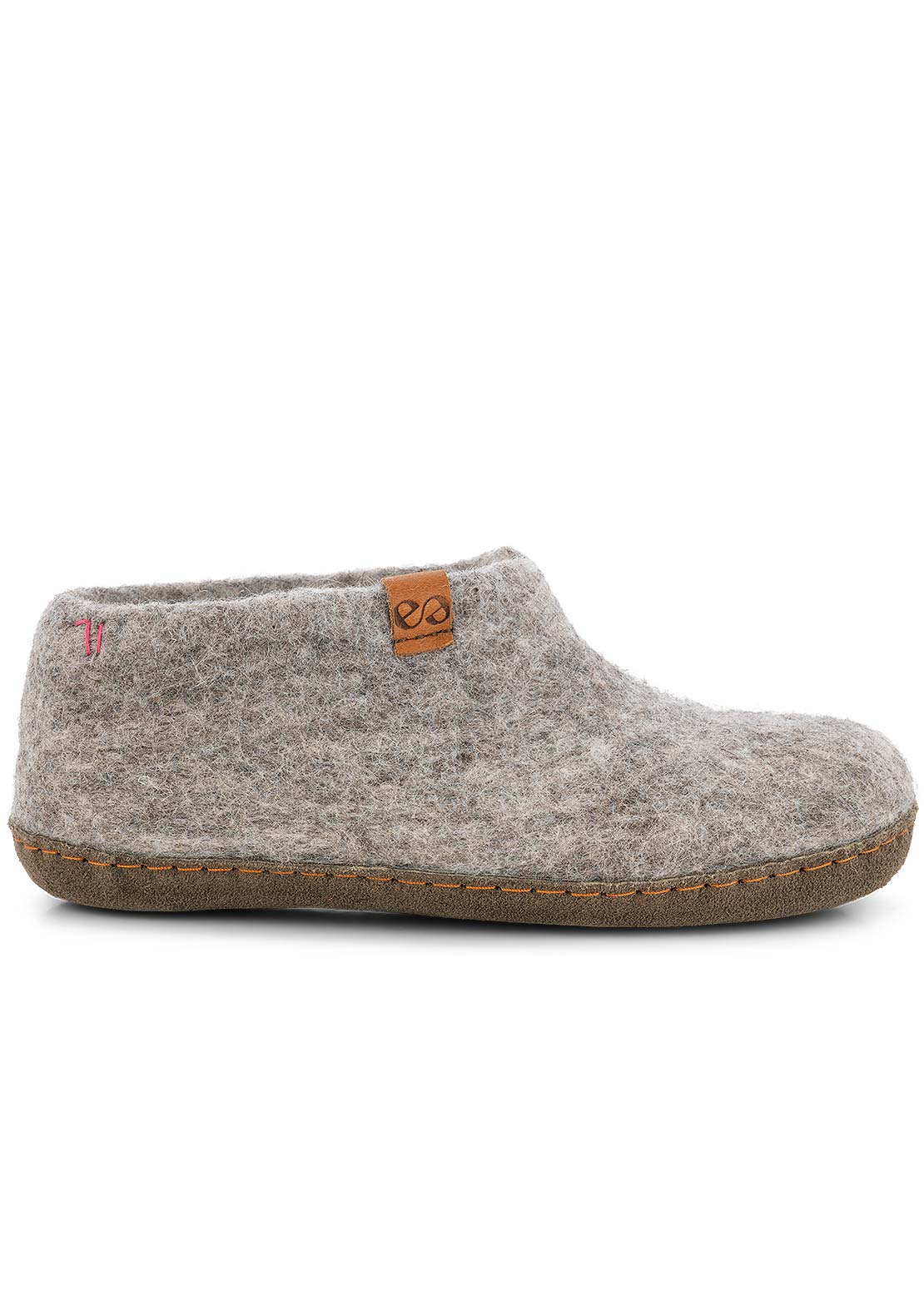 Wool by Green Unisex Mera Suede Sole Shoes Light Grey