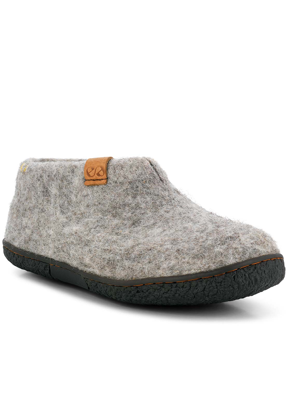 Wool by Green Unisex Pumori Rubber Sole Open Heel Slippers Light grey
