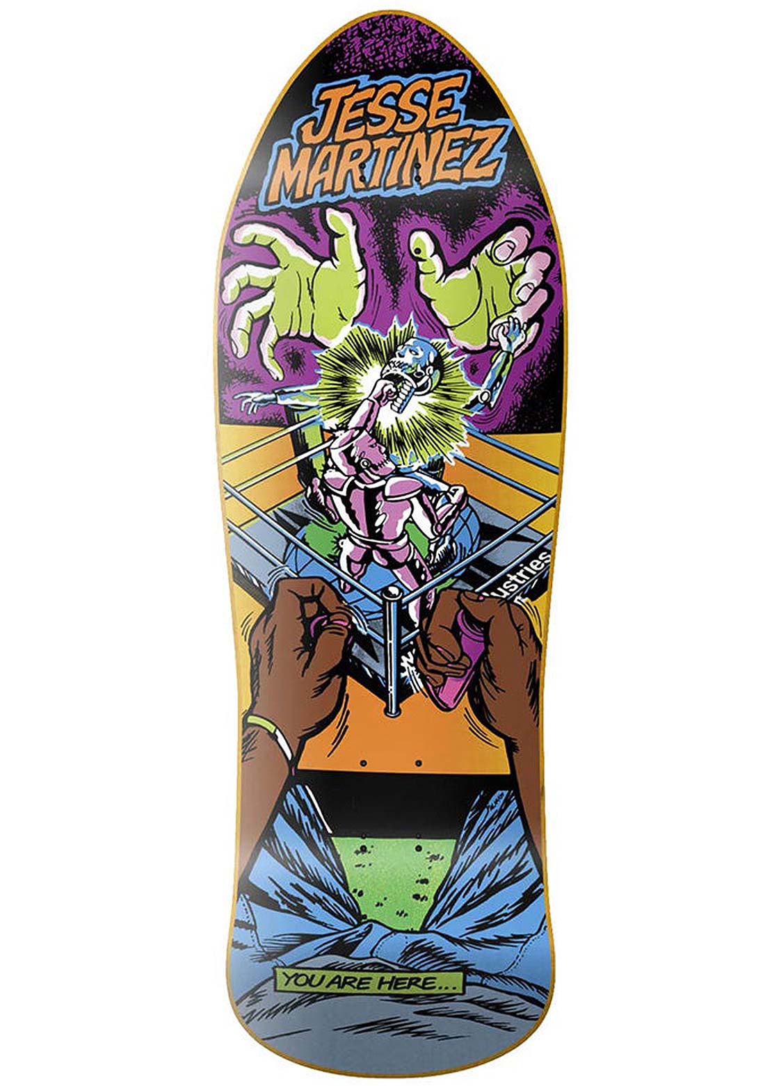 World Industries Jesse Martinez Rock'Em Sock'Em Skateboard Deck