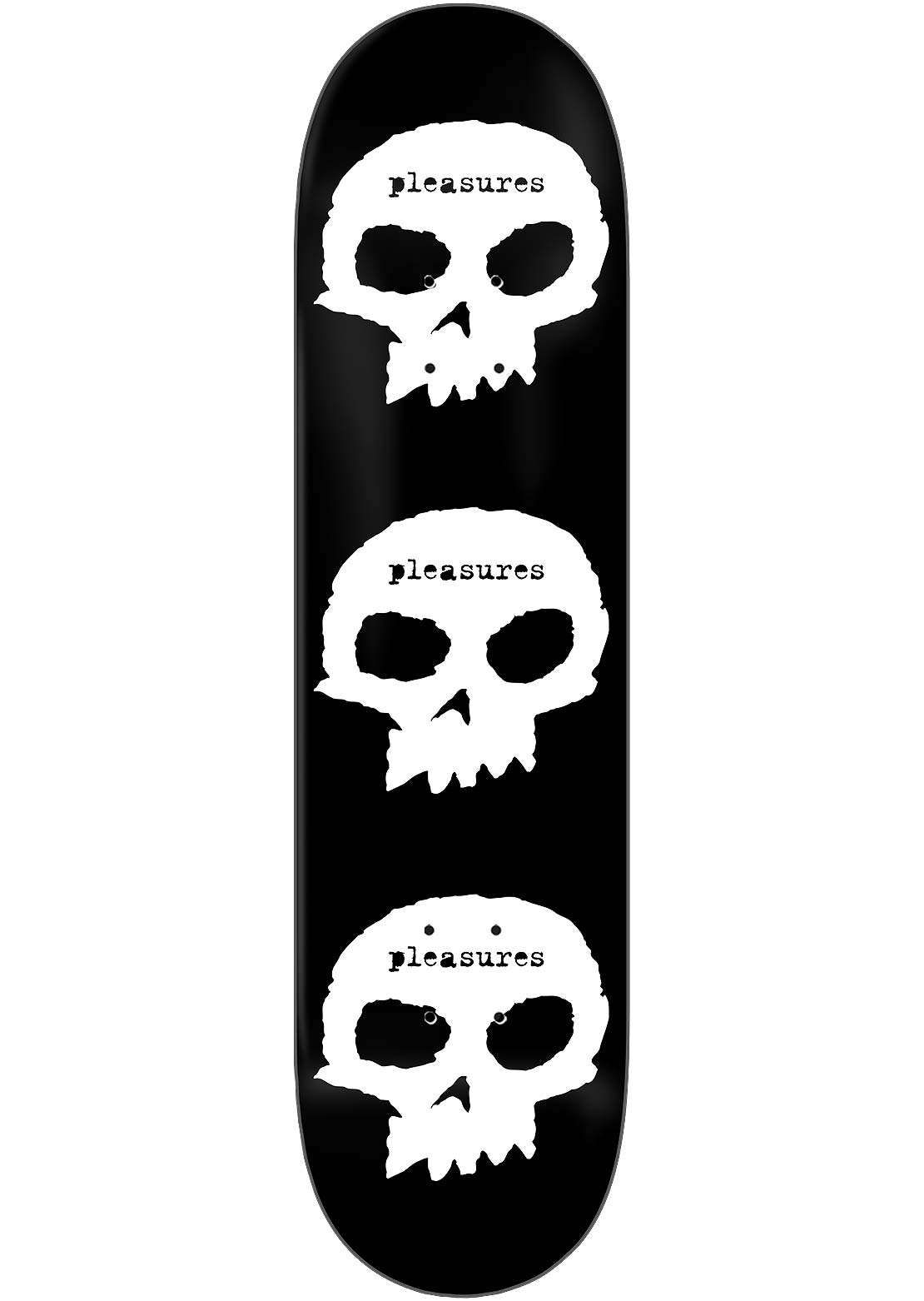 ZERO X Pleasures 3 Skull Skateboard Deck