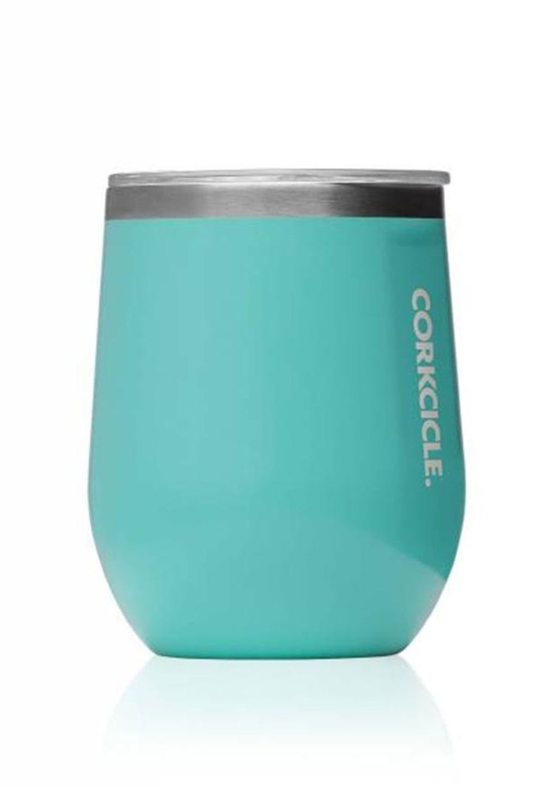 Corkcicle 12 oz Stemless Wine Cup Gloss Turquoise