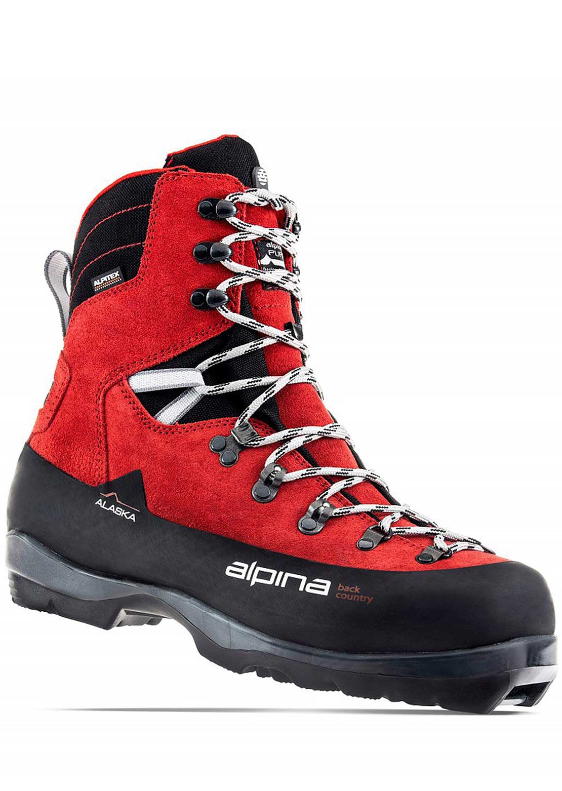 Alpina Men&#39;s Alaska Nordic Backcountry Ski Boots Red