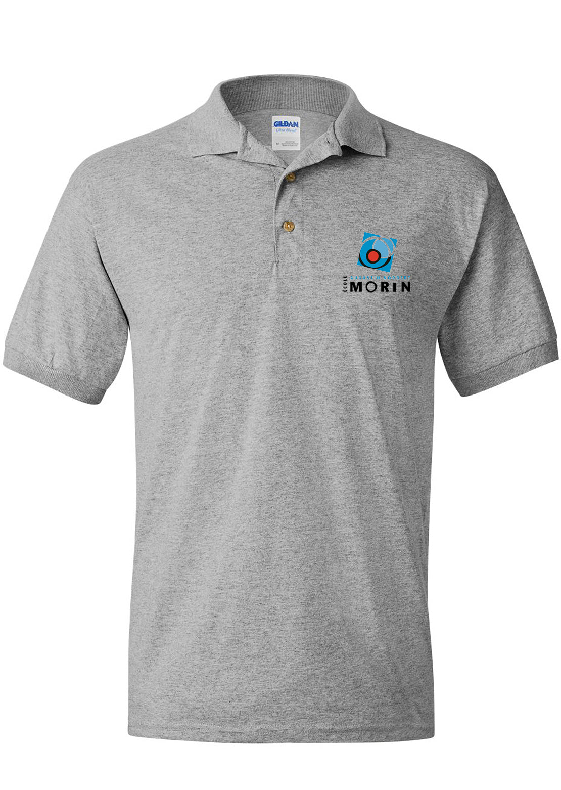 AN-MORIN Polo Unisex Manches Courtes Sport Grey