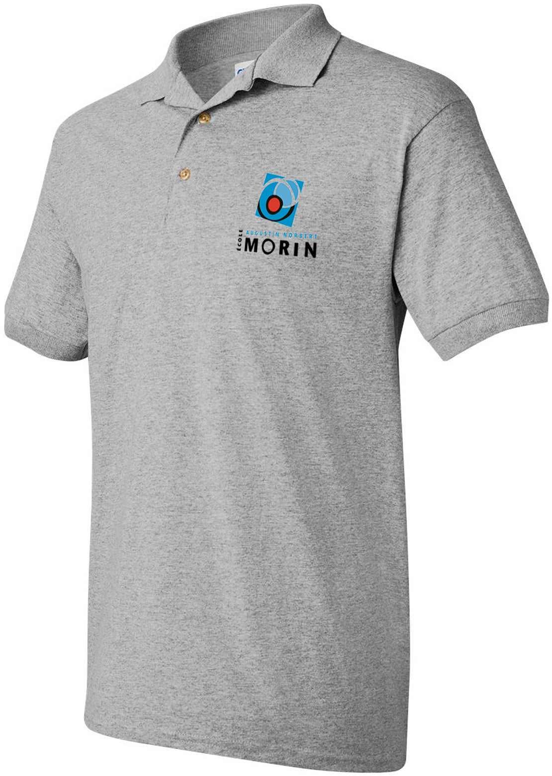 AN-MORIN Polo Unisex Manches Courtes Sport Grey