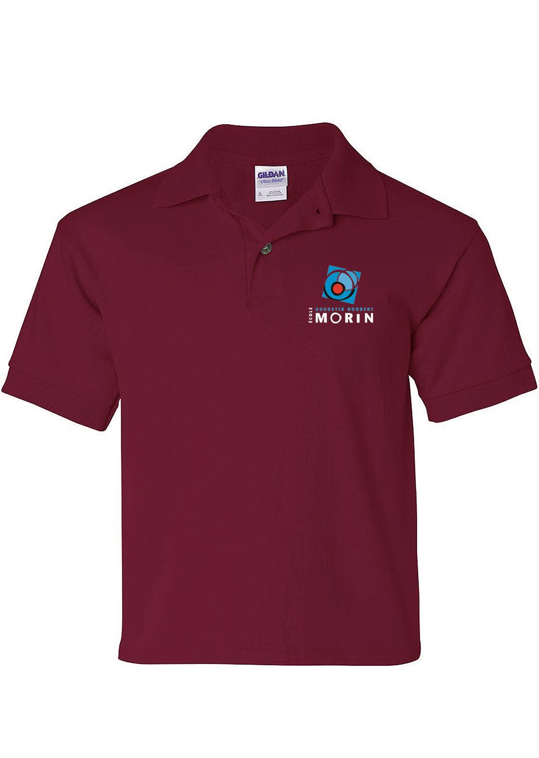 AN-MORIN Polo Junior Manches Courtes Maroon