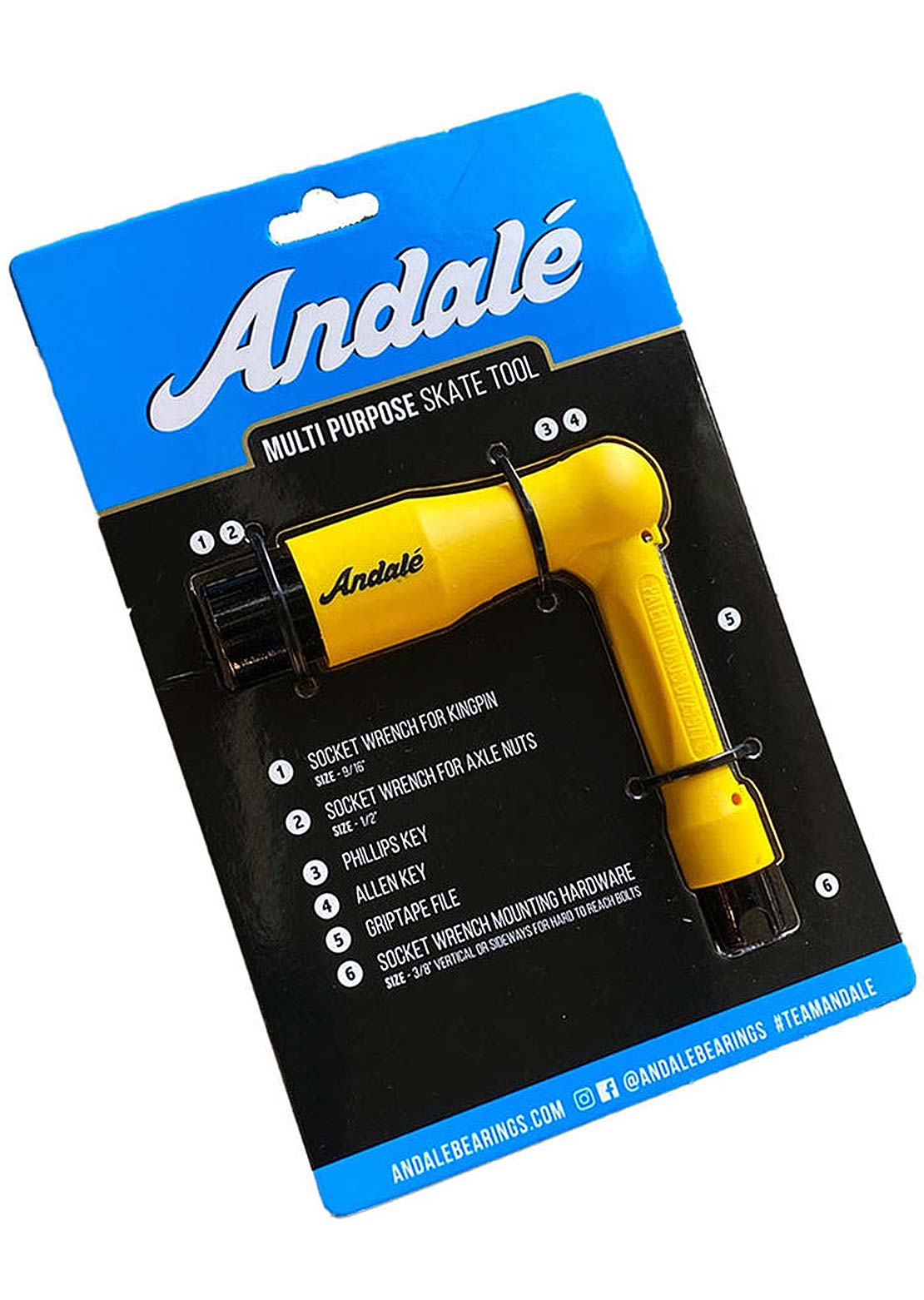 Andale Multi Purpose Skate Tool Yellow