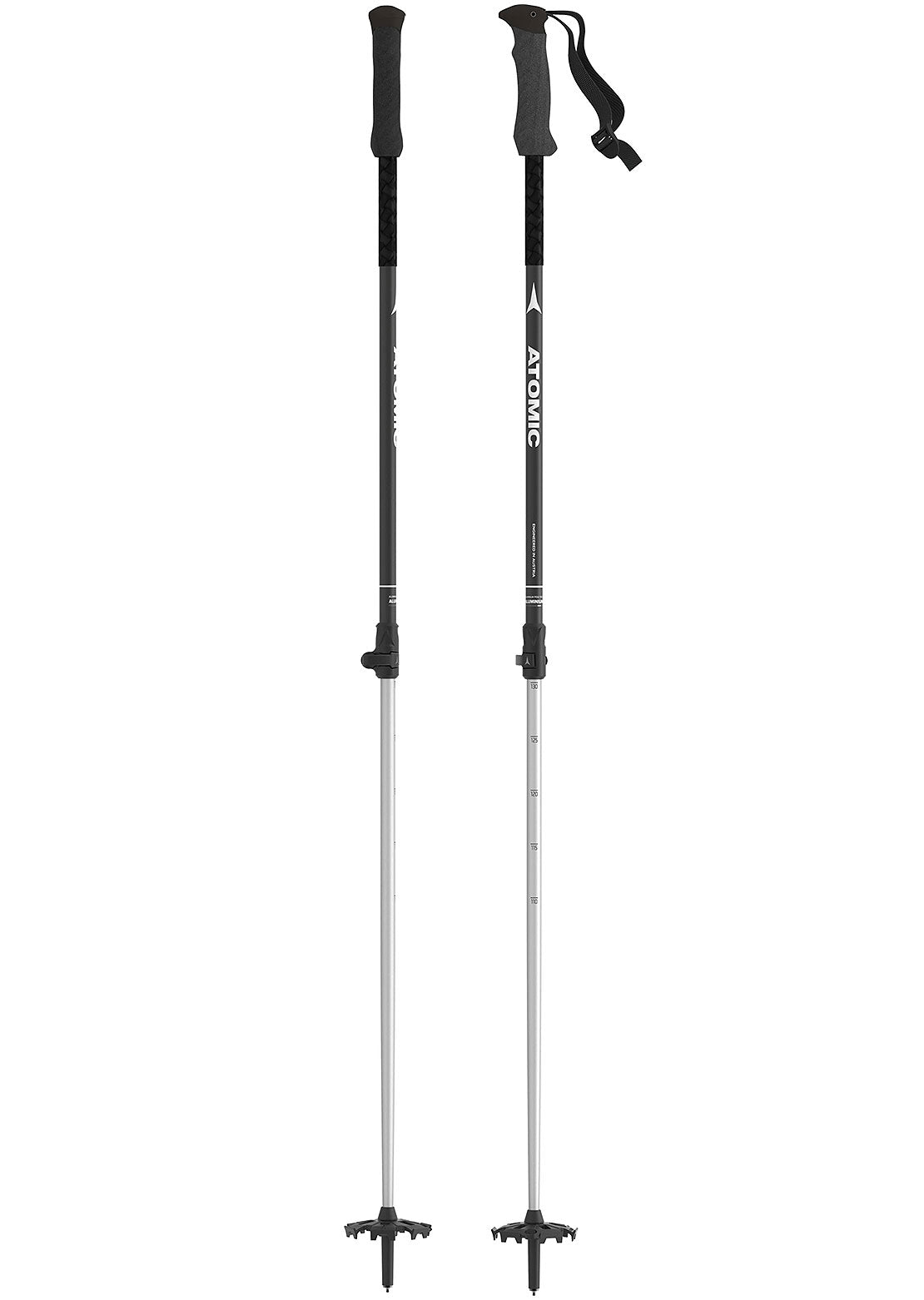 Atomic Unisex BCT Touring Ski Poles Black/Silver