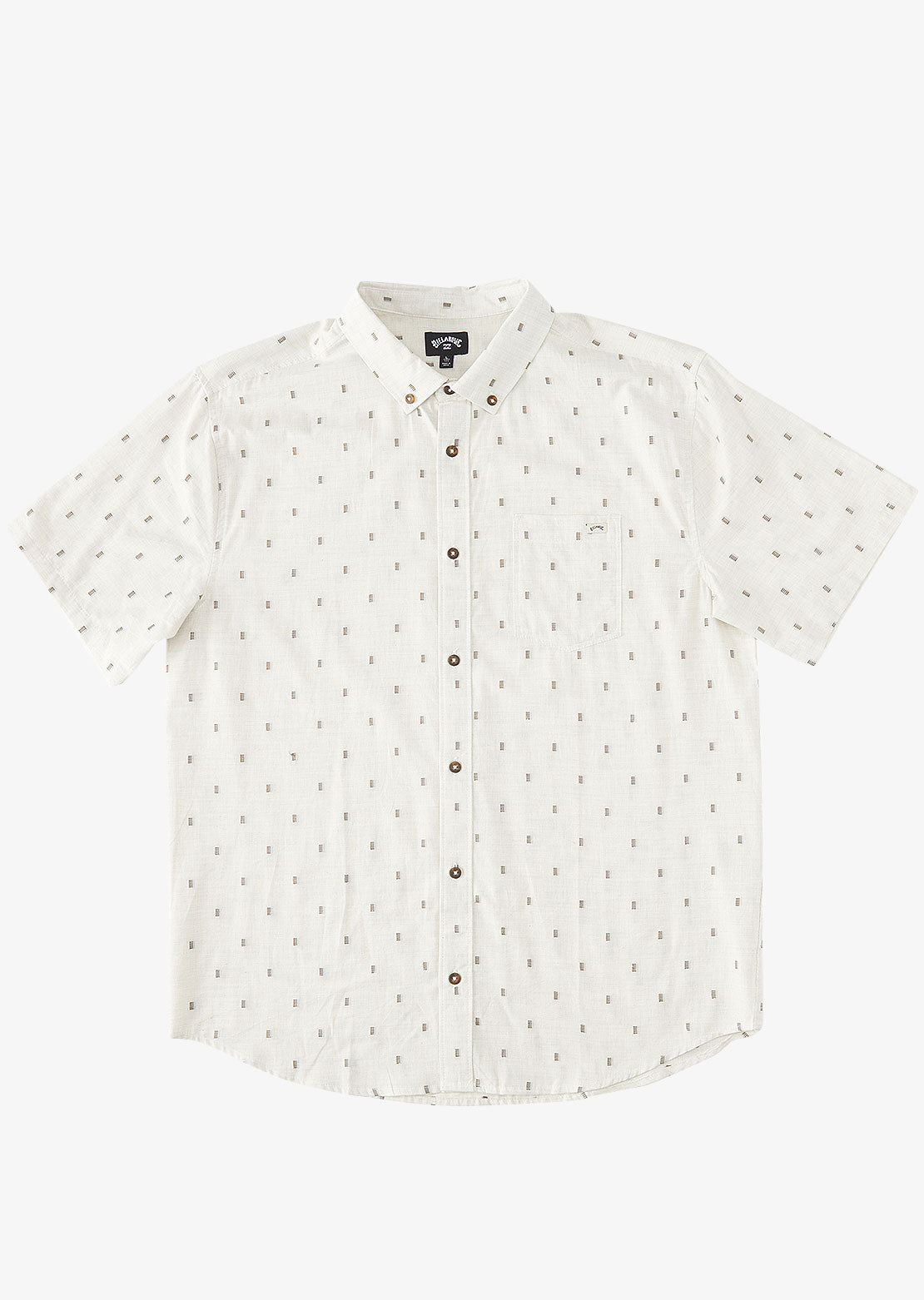 Billabong Men's All Day Jacquard Button Up Shirt Cream