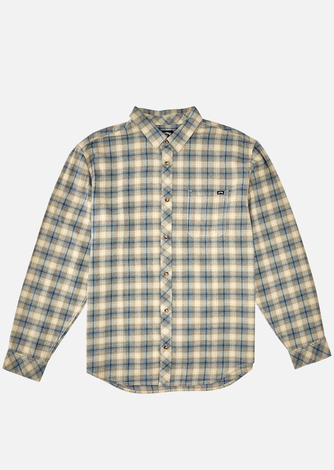 Billabong Men's Coastline Flannel Button Up Shirt North Sea