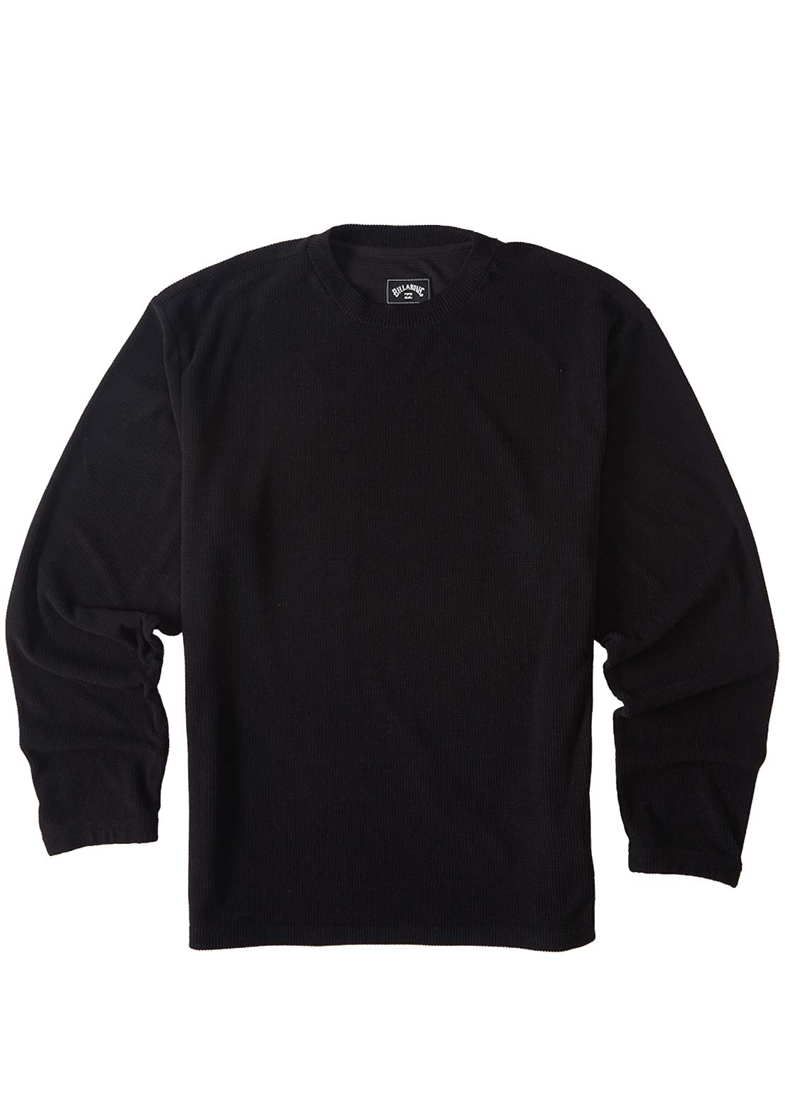 Billabong Men&#39;s Waffle Crewneck Pullover Washed Black