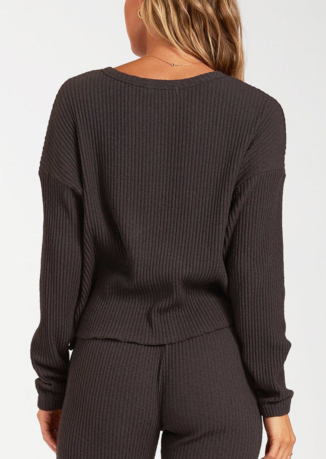 Billabong Women&#39;s Come Trough Longsleeve Shirt Off Black