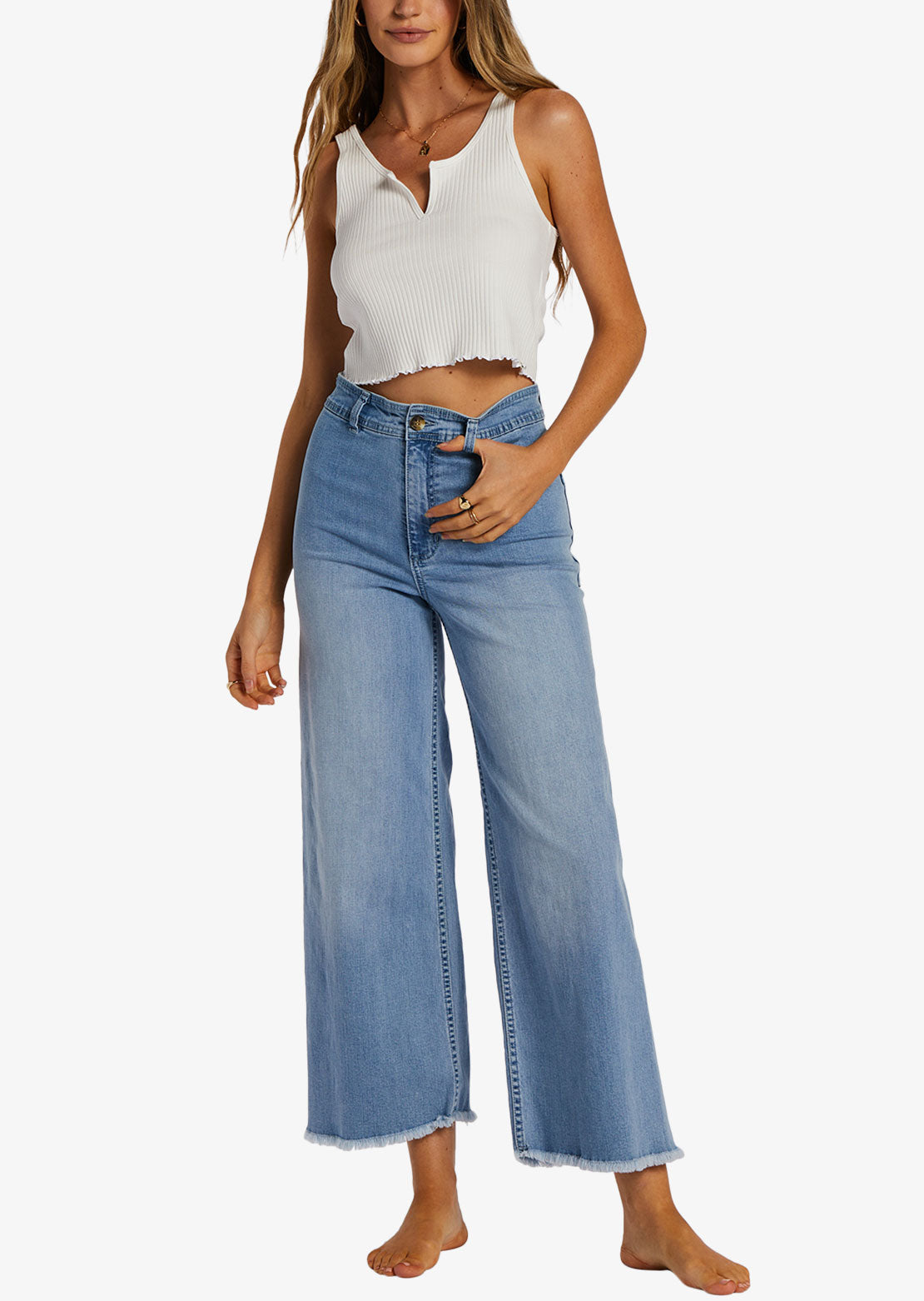 Billabong Women's Free Fall Indigo Denim Surf Spray