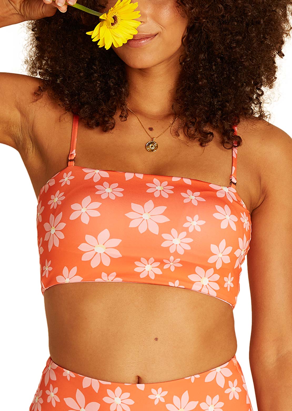 Billabong X Wrangler Women&#39;s Out West Dreamin Longer Tube Bikini Top Fireside