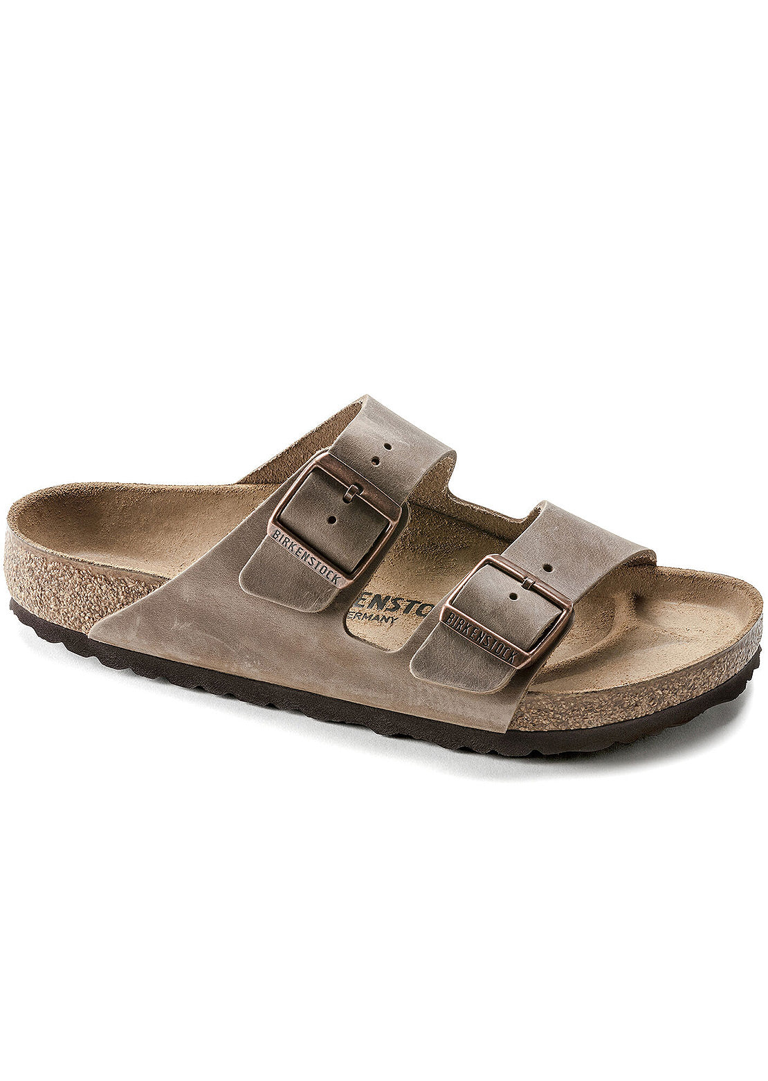 Birkenstock Unisex Arizona Oiled Leather Regular Sandals Tobacco