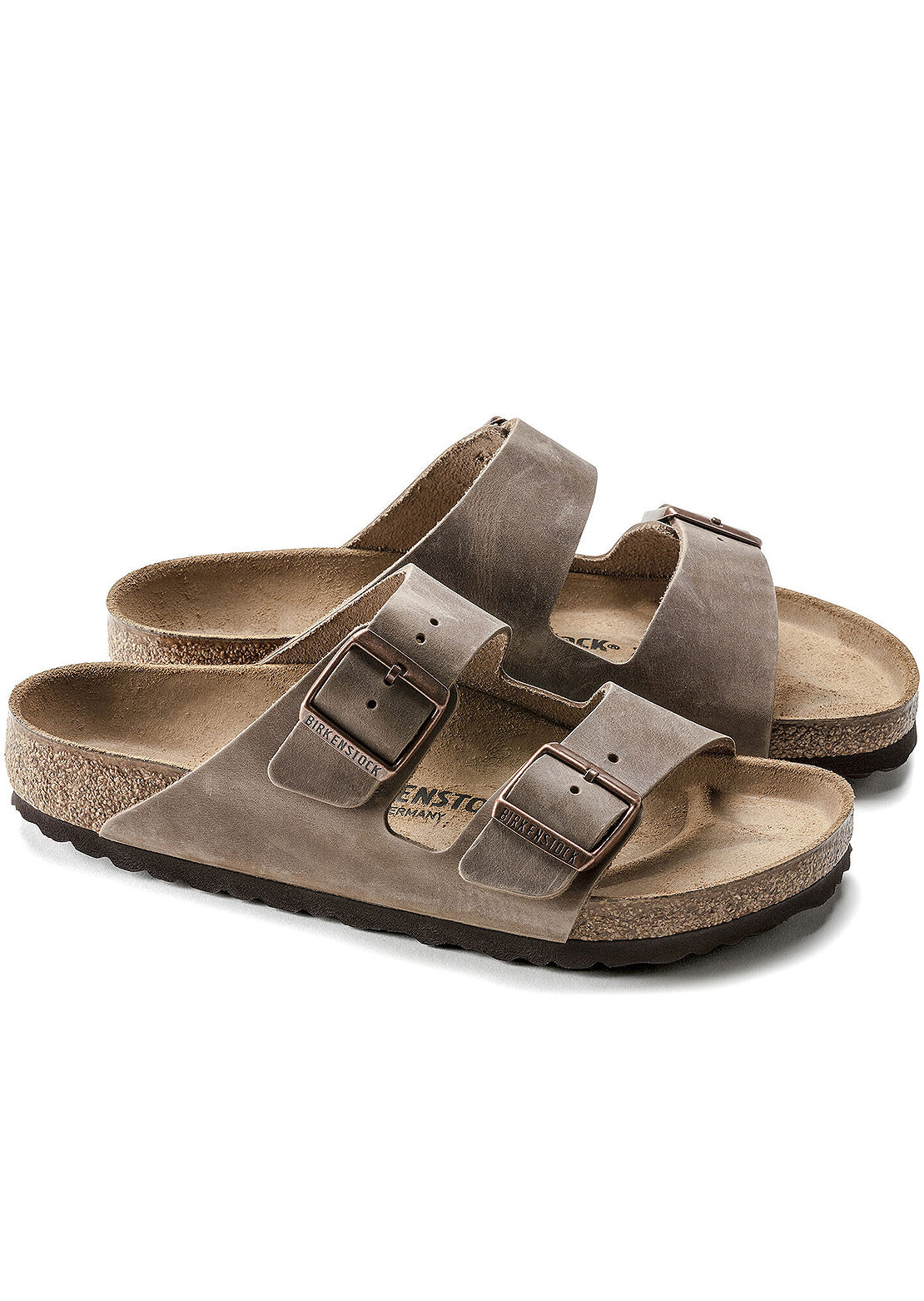 Birkenstock Unisex Arizona Oiled Leather Regular Sandals Tobacco