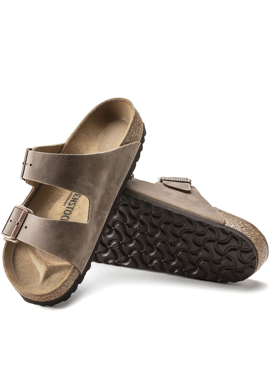 Birkenstock Unisex Arizona Oiled Leather Regular Sandals Tobacco