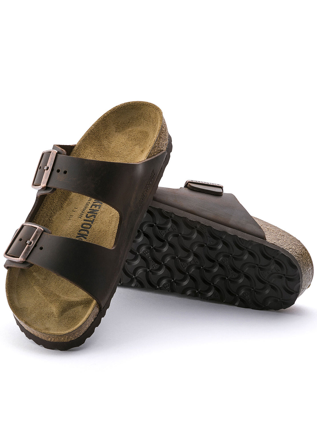 Birkenstock Unisex Arizona Oiled Leather Sandals Habana