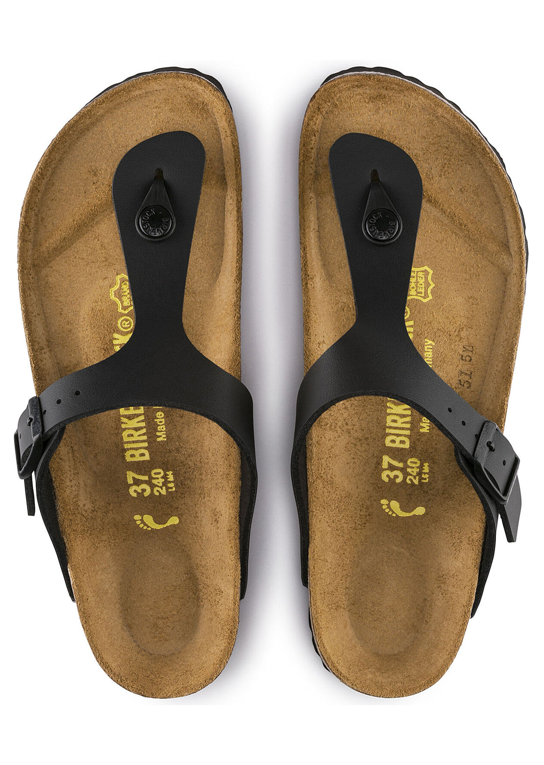 Birkenstock Unisex Gizeh Birko-Flor Narrow Sandals Black