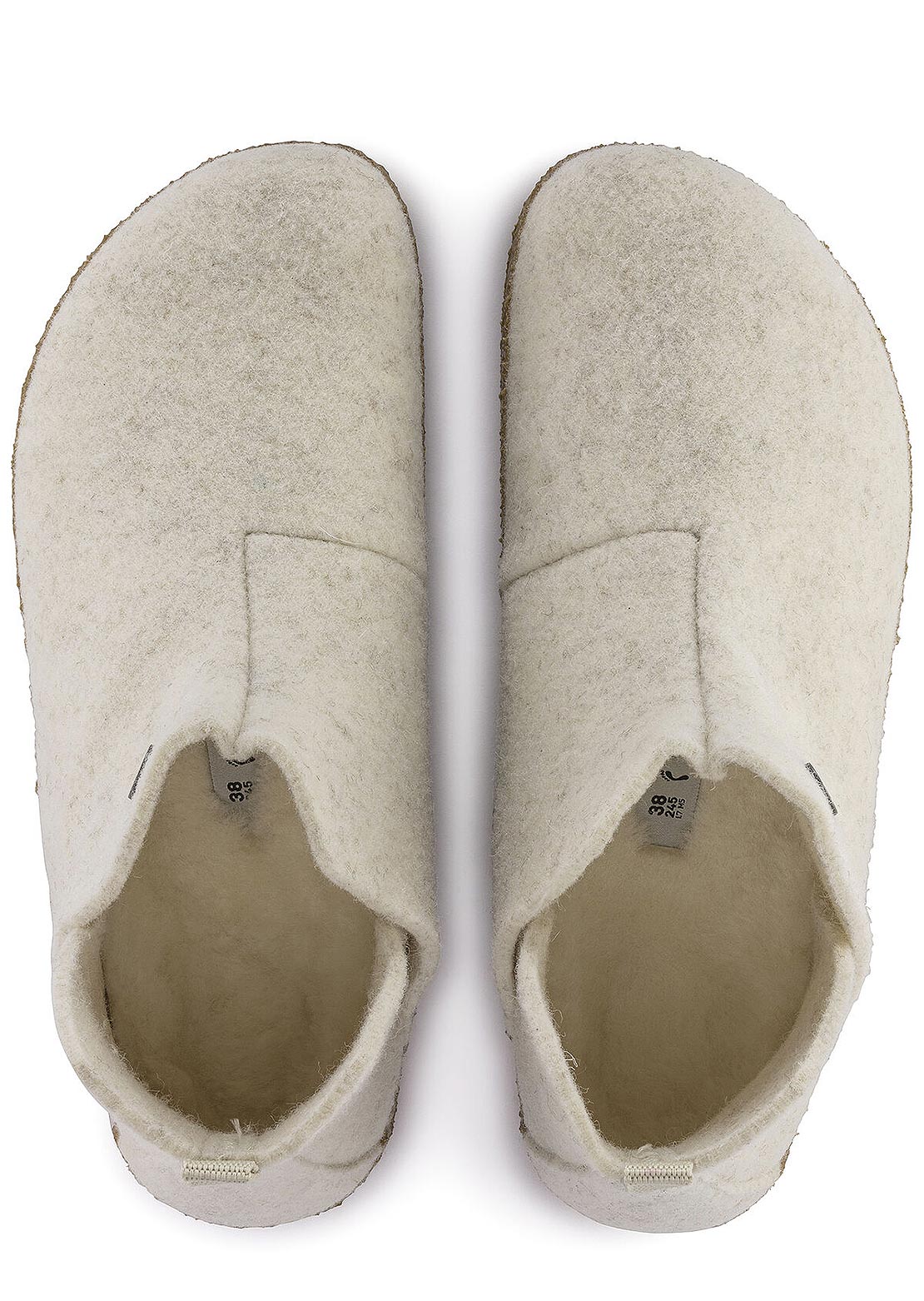 Birkenstock Women's Andermatt Wool Shearling Narrow Shoes Ecru