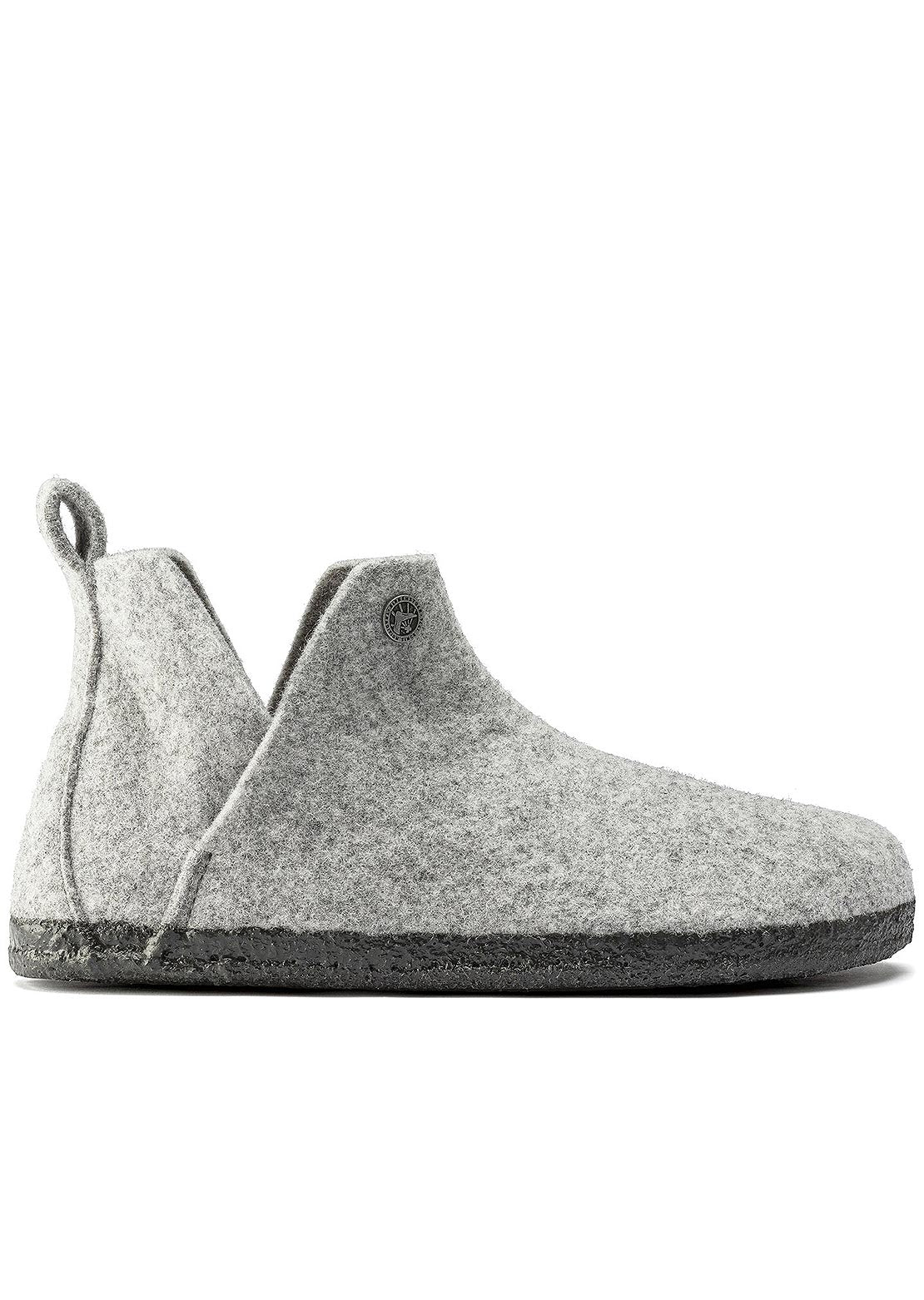 Birkenstock Women's Andermatt Wool Shearling Narrow Shoes Light Gray