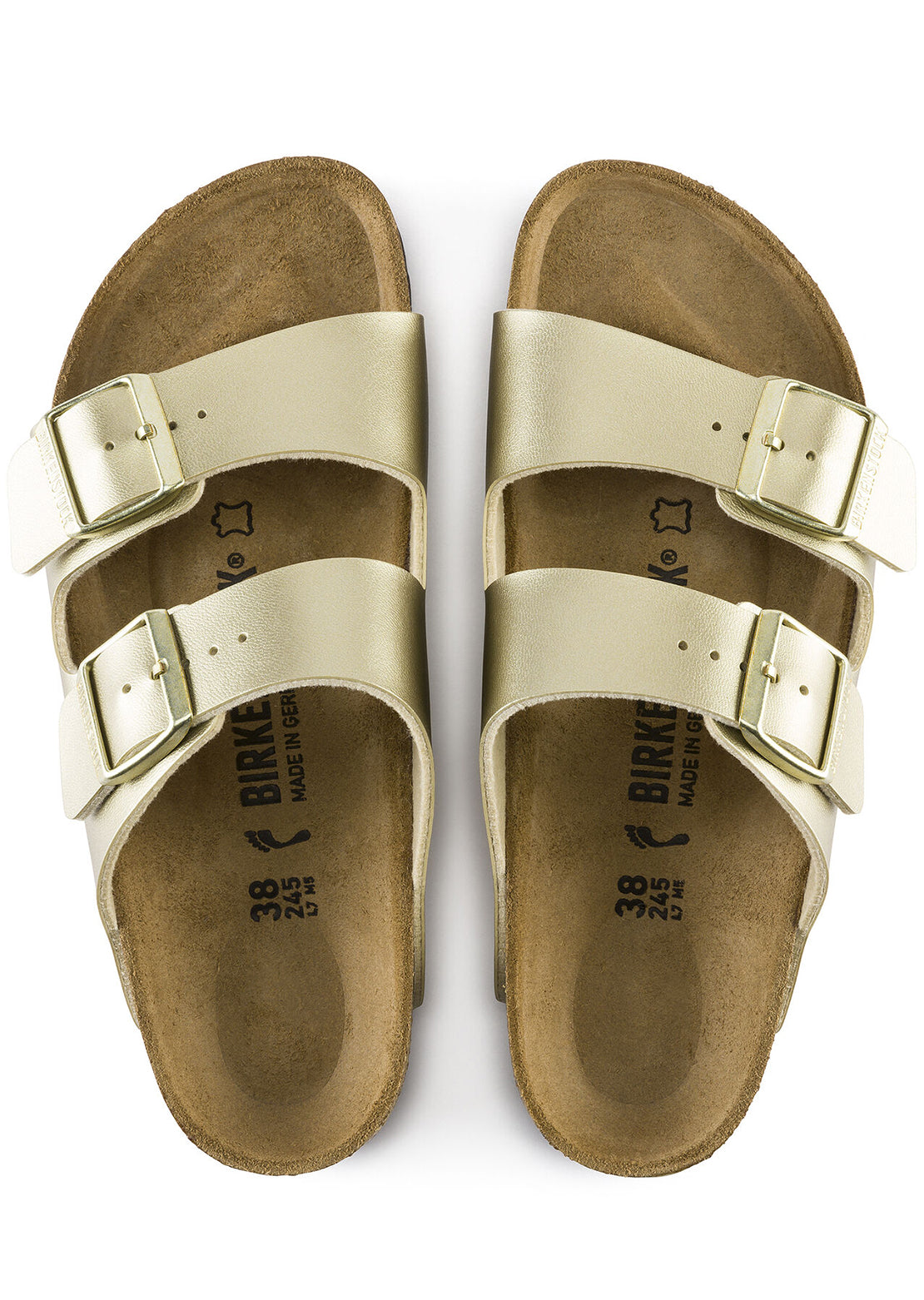 Birkenstock Women&#39;s Arizona Birko-Flor Narrow Sandals Gold