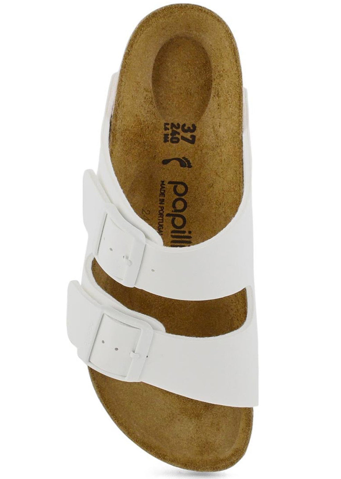 Birkenstock Women&#39;s Arizona Platform Vegan Birko-Flor Narrow Sandals White