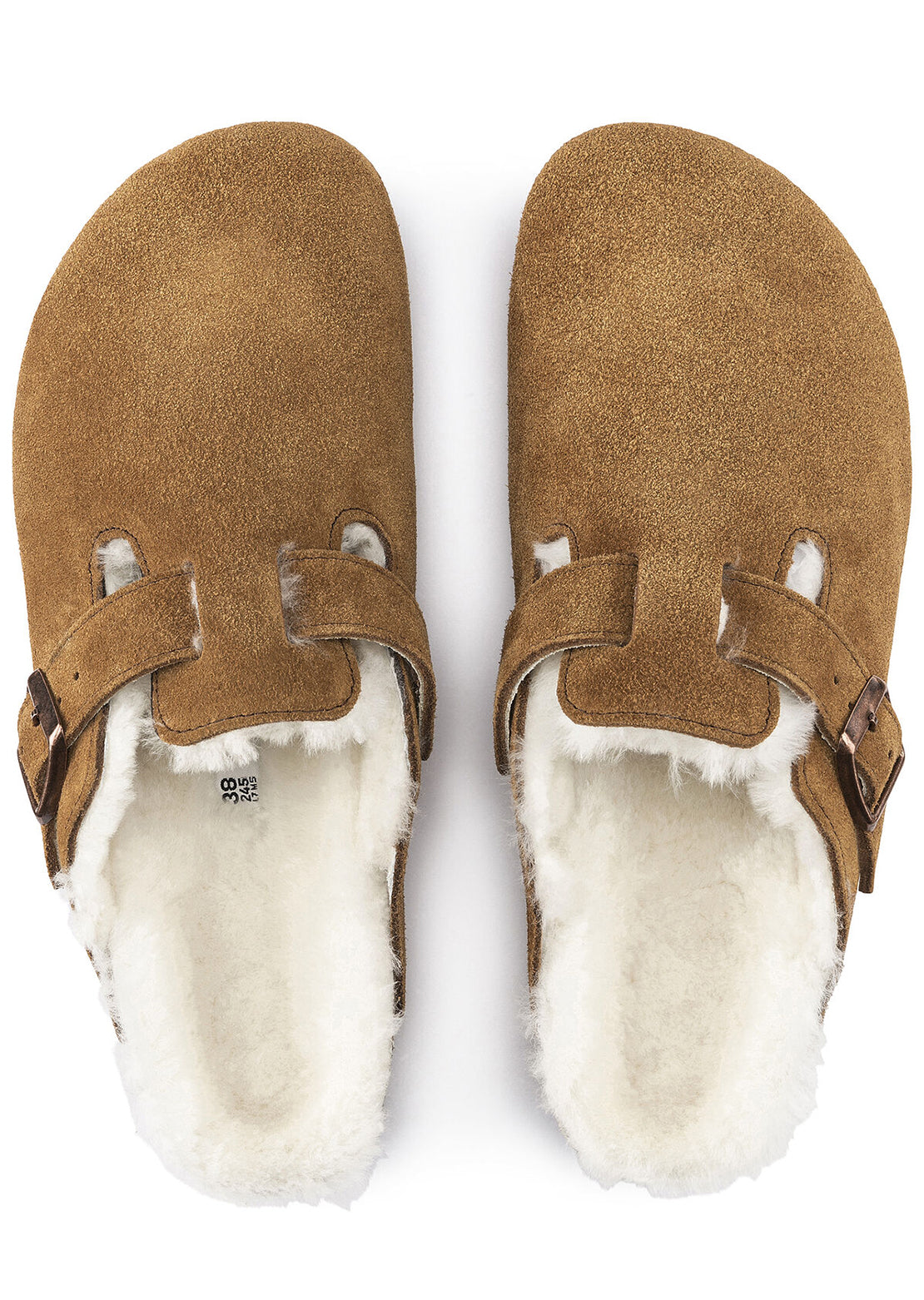 Birkenstock Women&#39;s Boston Shearling Suede Slip-On Mink