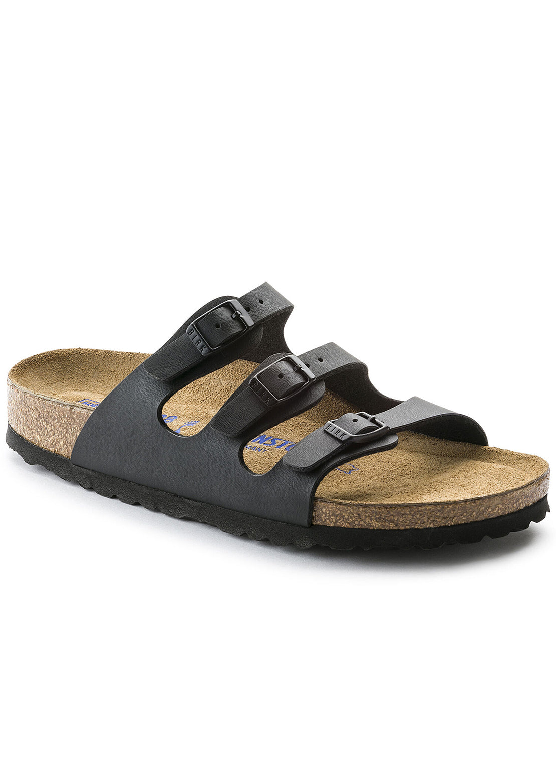 Birkenstock Women&#39;s Florida Soft Footbed Birko-Flor Sandals Black