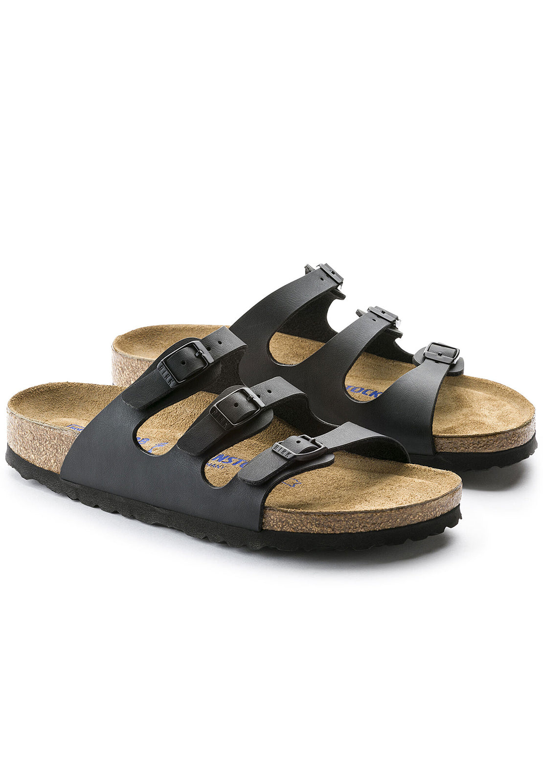 Birkenstock Women&#39;s Florida Soft Footbed Birko-Flor Sandals Black
