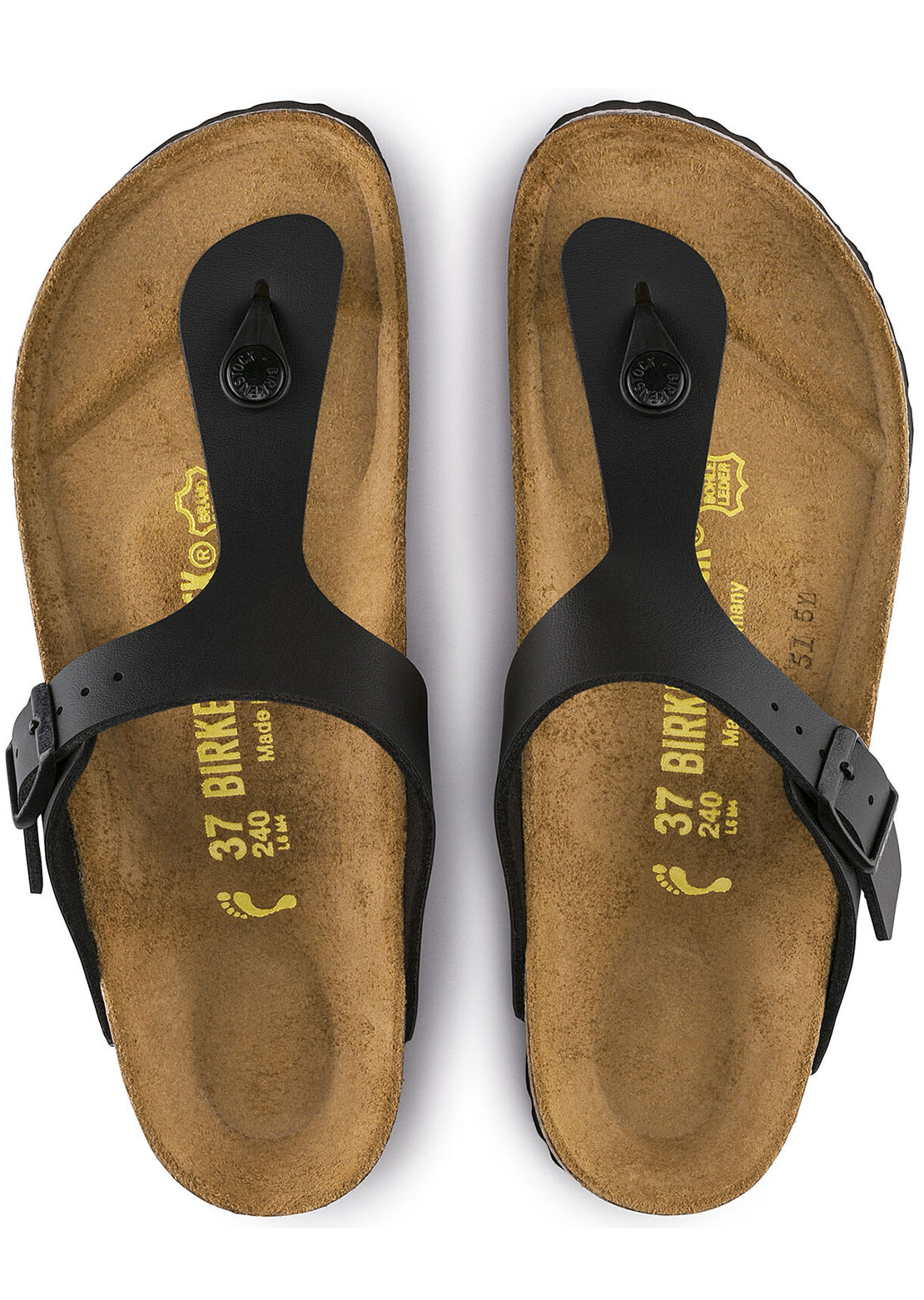 Birkenstock Women&#39;s Gizeh Birko-Flor Sandals Black