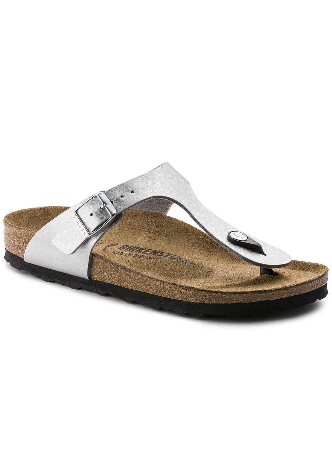 Birkenstock Women&#39;s Gizeh Birko-Flor Sandals Silver