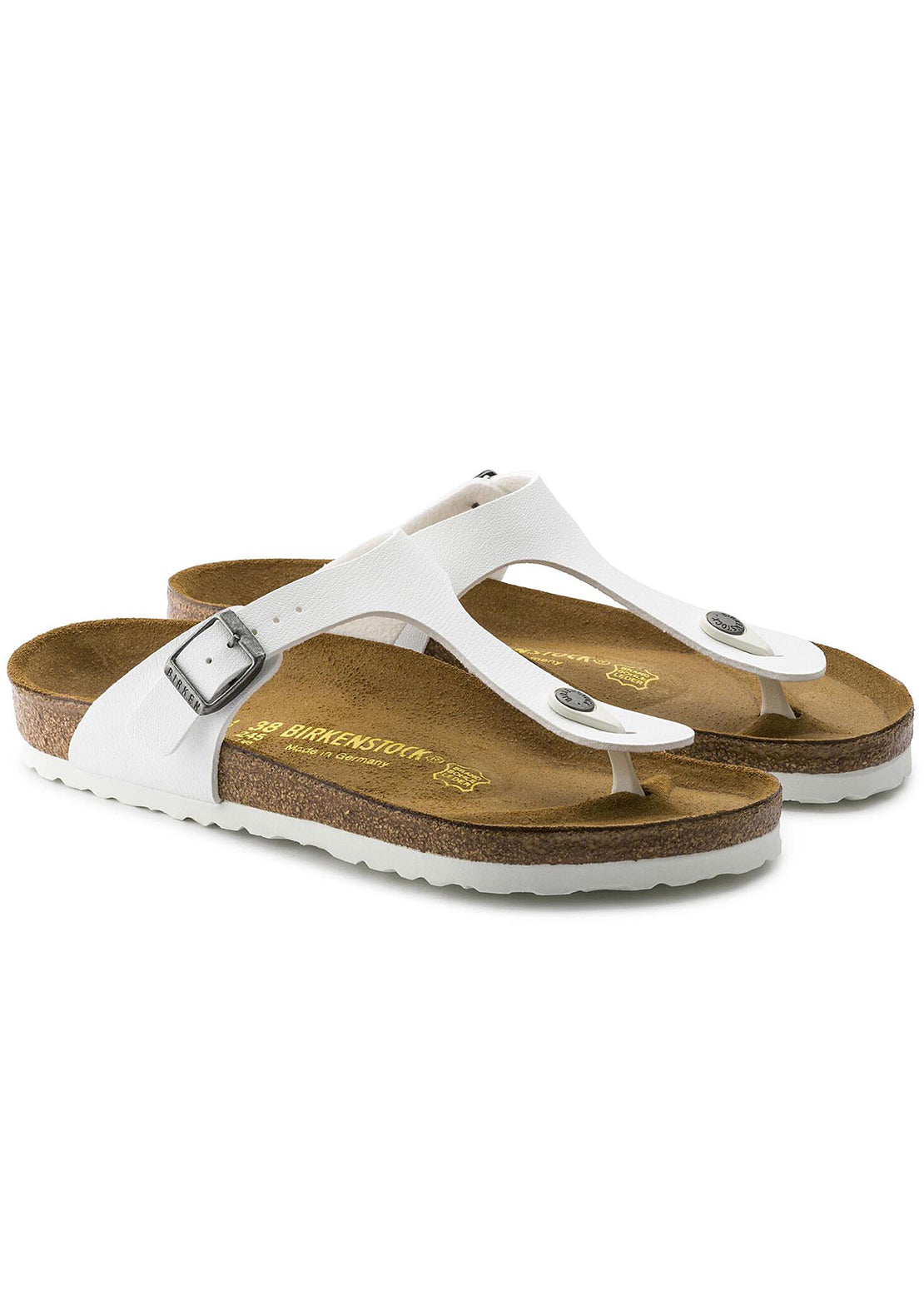 Birkenstock Women&#39;s Gizeh Birko-Flor Sandals White