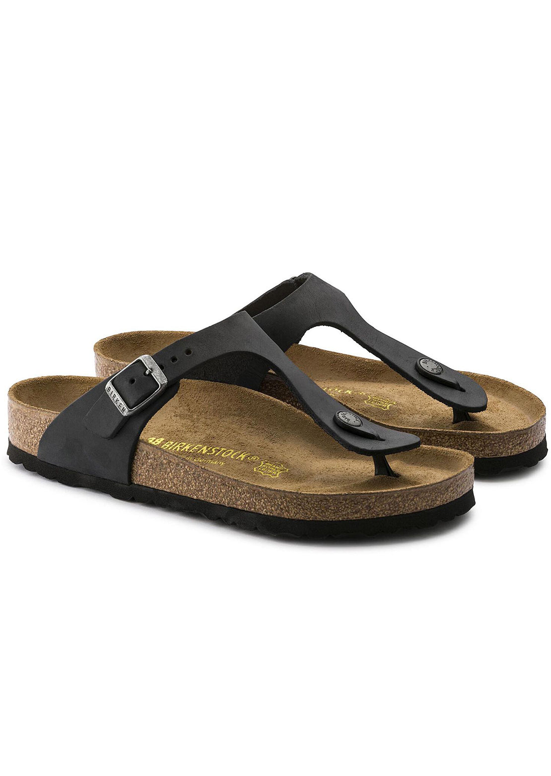 Birkenstock Women&#39;s Gizeh Oiled Leather Sandals Black