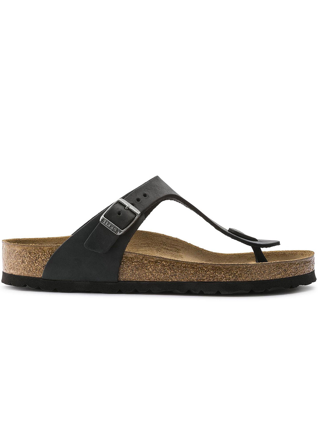 Birkenstock Women&#39;s Gizeh Oiled Leather Sandals Black