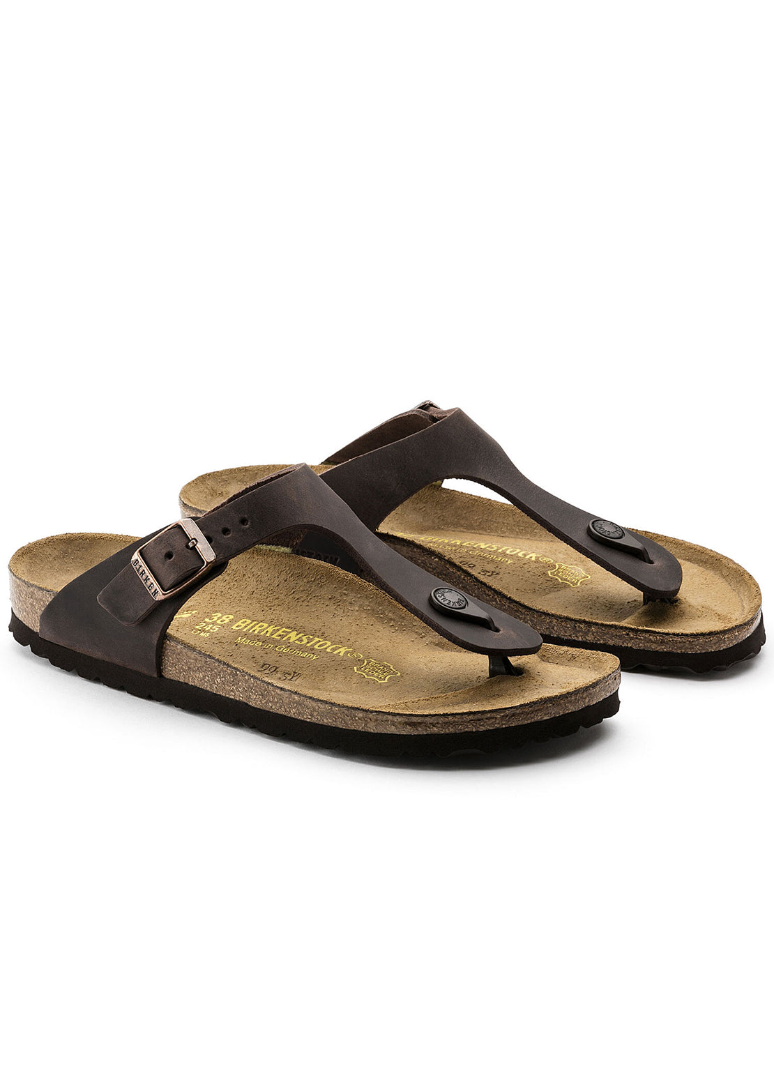 Birkenstock Women&#39;s Gizeh Oiled Leather Sandals Habana