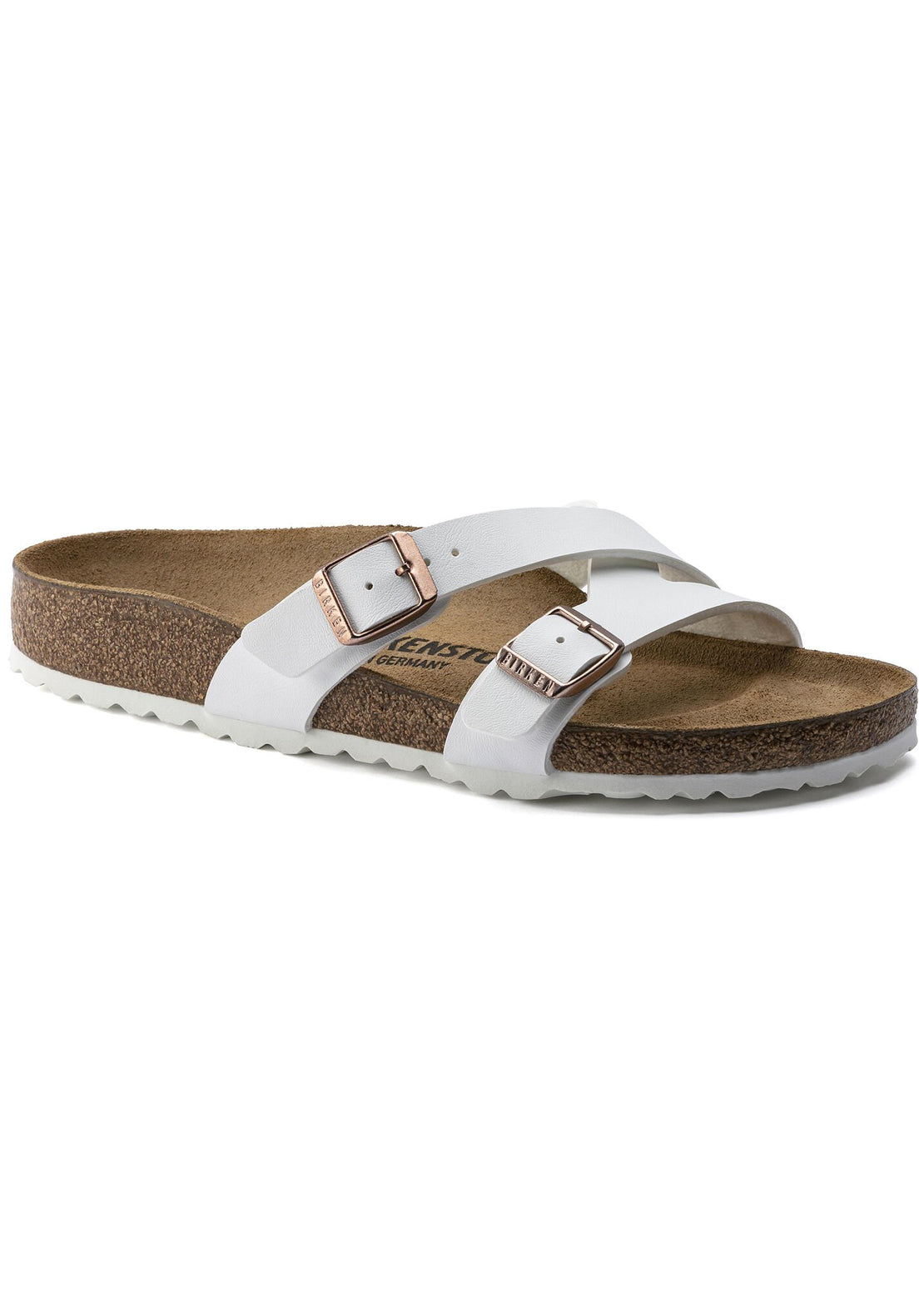 Birkenstock Women’s Yao Balance Birko-Flor Narrow Sandals White