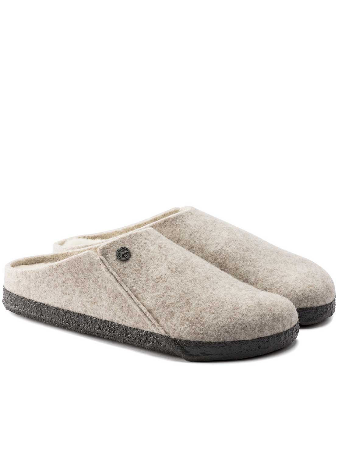 Birkenstock Women's Zermatt Wool Shearling Narrow Sandals Eggnog