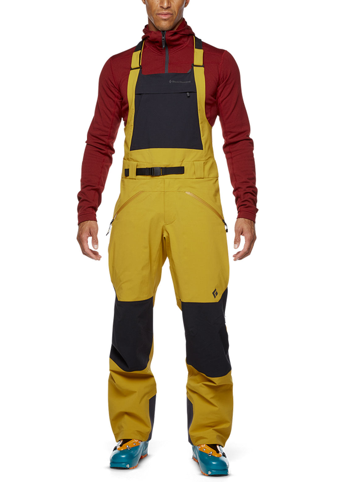 Black Diamond Men&#39;s Recon Bibs Pants Amber/Black