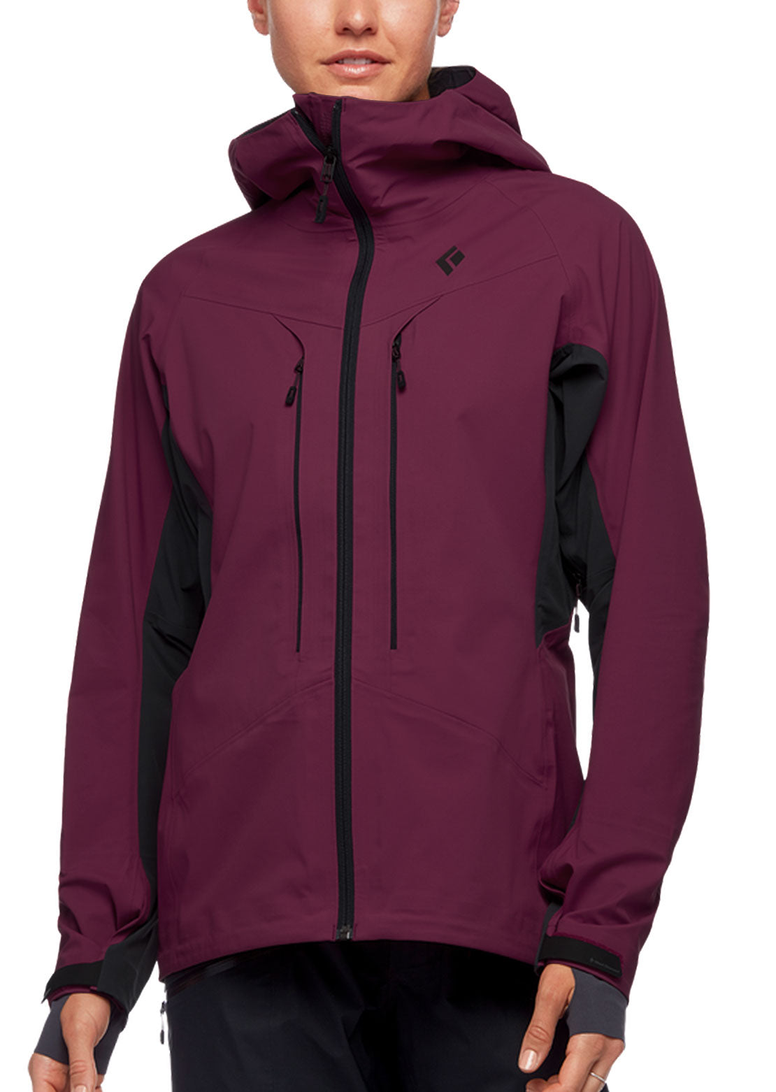 Black Diamond Women&#39;s Dawn Patrol Hybrid Shell Jacket Blackberry/Black